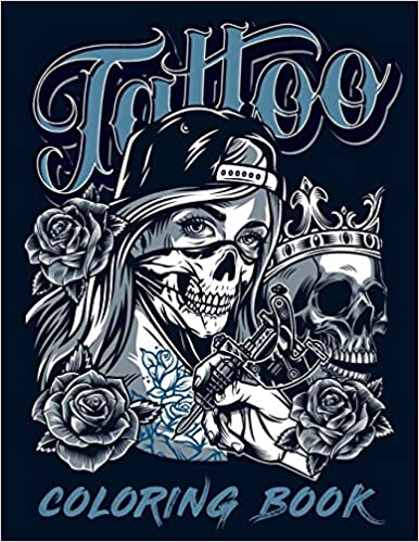 Tattoo Coloring Book: Coloring Books For Grown-Ups (Relaxing Tattoo Designs for Men and Women) (French Edition) Paperback