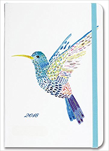 Watercolor Hummingbird 2018 Weekly Planner