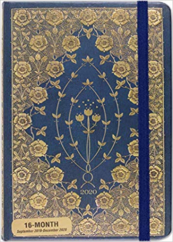 2020 Gilded Rosettes Desk Calendar (16-Month) Hardcover