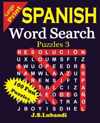 Large Print Spanish Word Search Puzzles 3