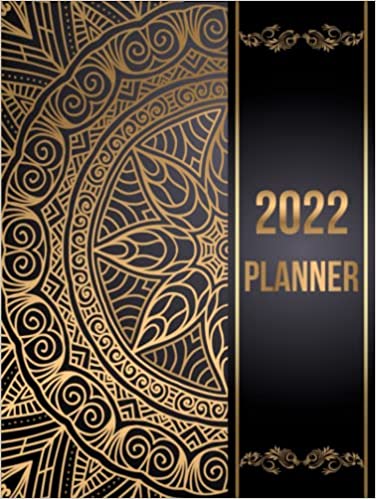 2022 Weekly & Monthly Planner: Simple & Big Pattern Mandala Cover (A092197): 8.5" x 11", 2022 Planner Calendar From January To December (12 Months) (2022 Planners) Hardcover
