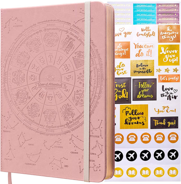 Law of Attraction Planner - UNDATED Deluxe Weekly, Monthly Planner, a 12 Month Journey to Increase Productivity & Happiness - Life Organizer, Gratitude Journal, and Stickers, A5