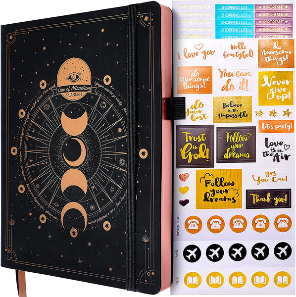 Law of Attraction Planner 2021-2022 Weekly and Monthly, a 16-MONTH Productivity Planner, Hourly Planner And Work Planner for Productivity & Happiness, Adhd Planner and Stickers