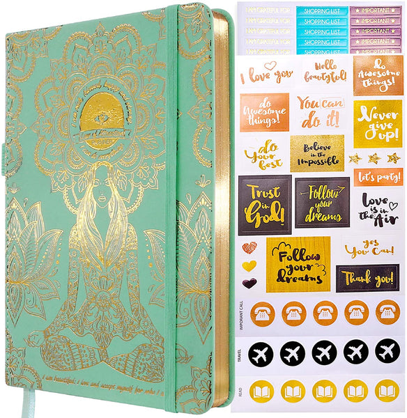 Law of Attraction Planner - UNDATED Deluxe Weekly, Monthly Planner, a 12 Month Journey to Increase Productivity & Happiness - Life Organizer, Gratitude Journal, and Stickers, A5