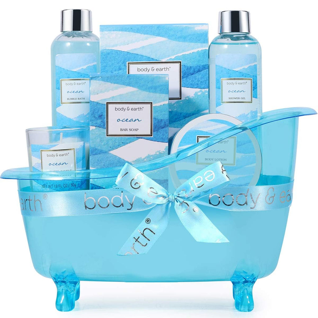 Bath Gift Set for Women, Body & Earth Spa Gift Baskets