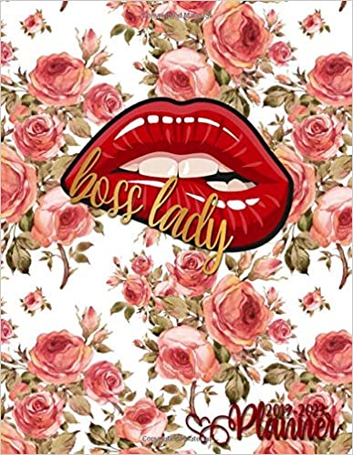 Boss Lady 2019-2023 Planner:  Floral Red Kiss