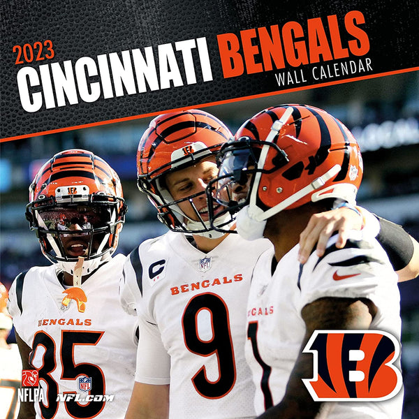 Turner Licensing Cincinnati Bengals NFL Monthly Wall Calendar, 12” x 24”, Made with exceptional quality, the 12x12  (September 2021 through December 2022)