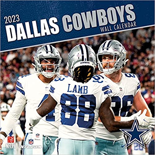 Turner Licensing Dallas Cowboys NFL Monthly Wall Calendar, 12” x 24”, Made with exceptional quality, the 12x12 calendar! (September 2021 through December 2022)