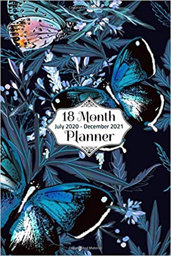 Elegant dark blue Butterfly Planner