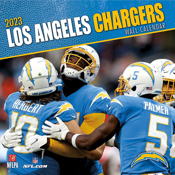 Turner Licensing Los Angeles Chargers NFL Monthly Wall Calendar, 12” x 24”, Made with exceptional quality, the 12x12 calendar! (September 2021 through December 2022)