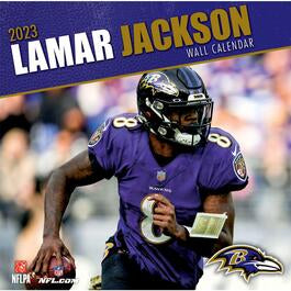 Turner Licensing Lamar Jackson Baltimore Ravens NFL Monthly Wall Calendar, 12” x 24”, Made with exceptional quality, the 12x12 calendar! (September 2021 through December 2022)