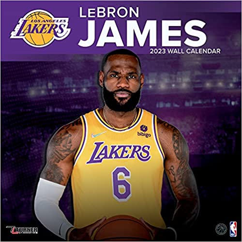 TURNER SPORTS Los Angeles Lakers Lebron James 2023 12X12 Player Wall Calendar