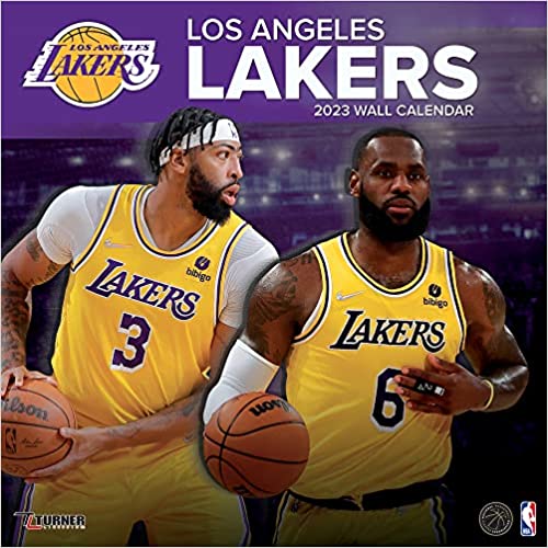 Turner Licensing NBA Los Angeles Lakers Monthly Wall Calendar, 12” x 24”, Made with exceptional quality, the 12x12  (September 2021 through December 2023)