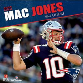 New England Patriots Mac Jones 2023 12x12 Player Wall Calendar