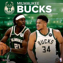 Turner Licensing NBA Milwaukee Bucks Monthly Wall Calendar, 12” x 24”, Made with exceptional quality, the 12x12  (September 2021 through December 2023)