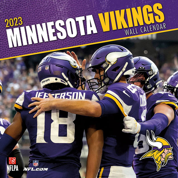 Turner Licensing Minnesota Vikings NFL Monthly Wall Calendar, 12” x 24”, Made with exceptional quality, the 12x12 calendar! (September 2021 through December 2022)