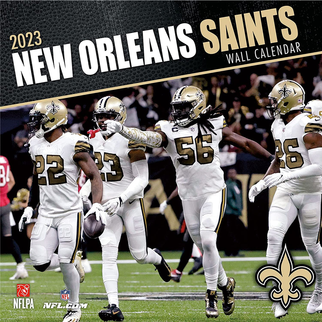 Turner Licensing New Orleans Saints NFL Monthly Wall Calendar, 12” x 24”, Made with exceptional quality, the 12x12 calendar! (September 2021 through December 2022)