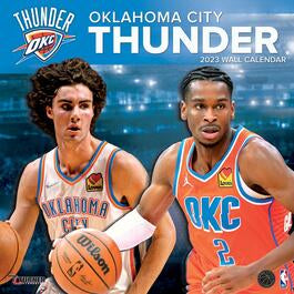 Turner Licensing NBA Oklahoma City Thunder Monthly Wall Calendar, 12” x 24”, Made with exceptional quality, the 12x12  (September 2021 through December 2023)