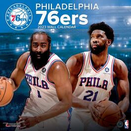 Turner Licensing NBA Philadelphia 76ERS Monthly Wall Calendar, 12” x 24”, Made with exceptional quality, the 12x12  (September 2021 through December 2023)