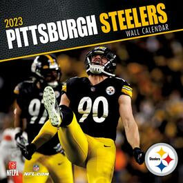 Turner Licensing Pittsburgh Steelers NFL Monthly Wall Calendar, 12” x 24”, Made with exceptional quality, the 12x12 calendar! (September 2021 through December 2022)