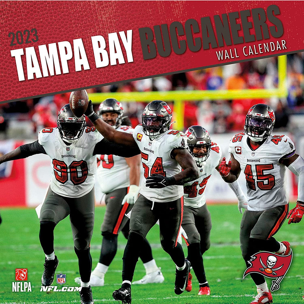 Turner Licensing Tampa Bay Buccaneers NFL Monthly Wall Calendar, 12” x 24”, Made with exceptional quality, the 12x12 calendar! (September 2021 through December 2022)