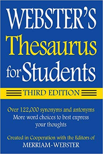Webster’s Federal Street Press Thesaurus for Students,  3rd Edition, Paperback, Grades 6 and Up