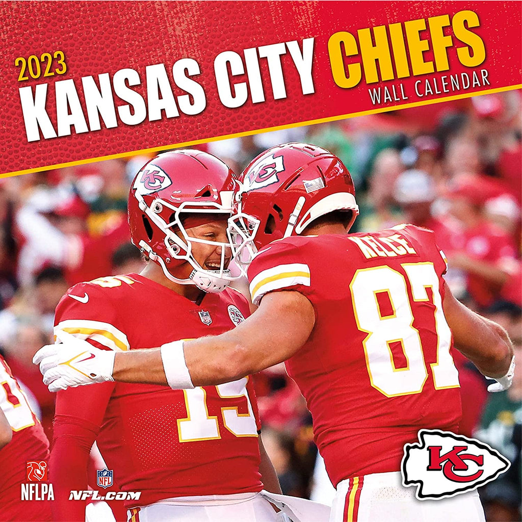 Turner Licensing Kansas City Chiefs NFL Monthly Wall Calendar, 12” x 24”, Made with exceptional quality, the 12x12 calendar! (September 2021 through December 2022)